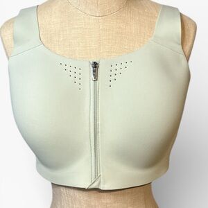 Victoria’s Secret Green Sports Bra Front Close Max Size 38D Like New